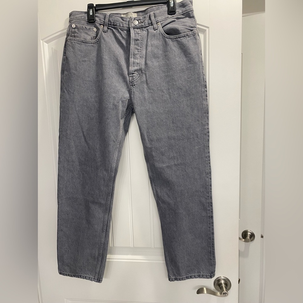 NWT Everlane The Summer Jean Ash Grey High Rise 30 Regular Relaxed Denim Jeans